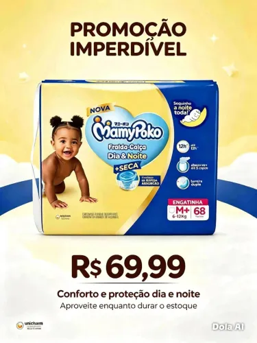 Fraldas descartáveis mamypoko
