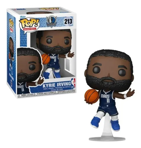 boneco funko pop! nba mavericks - kyrie irving #213 + caixa de acrílico
