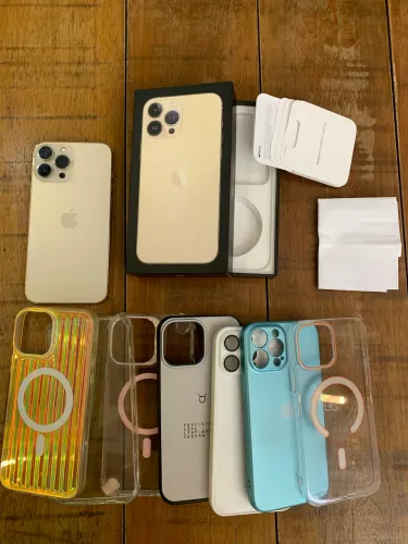 iPhone 13 Pro Max 128GB Dourado - Completo na Caixa + Nota Fiscal + Brindes