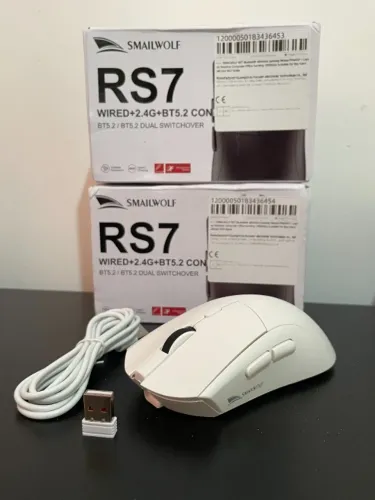 Mouse RS7 2.4 Bluetooth sem fio DPI12000 SENSOR PW3311 (NOVO)