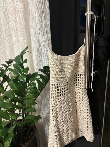 VESTIDO DE CROCHÊ - GROSSO E DE QUALIDADE, VESTE P-M