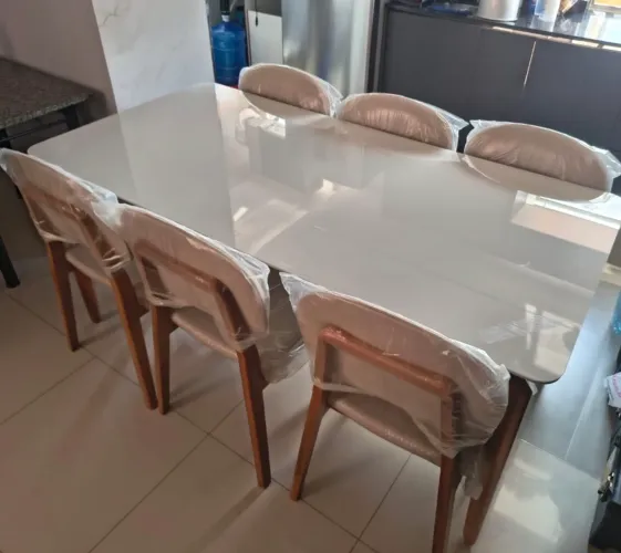 Cadeira de Jantar Linho Bege NOVO PRONTA ENTREGA