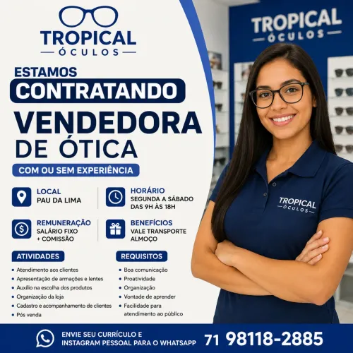 Vendedora ótica 