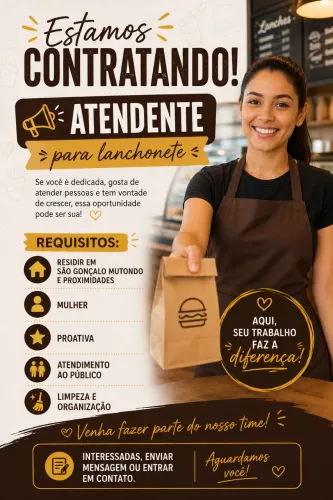 Vaga para atendente