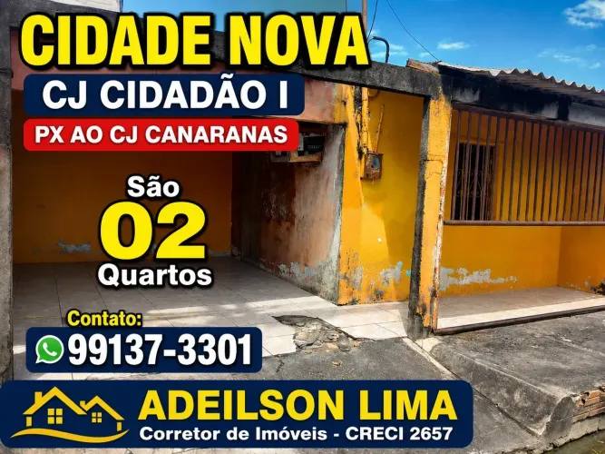 CIDADE NOVA, Imóvel de 02 Qtos com Opçãp pra 03 Quartos