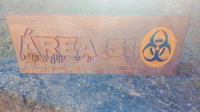 Placa decorativa de área de lazer