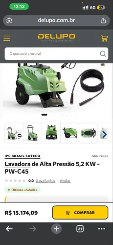 Lavadoura de alta pressão