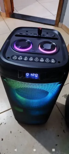 Caixa de som boombox bluetooth
