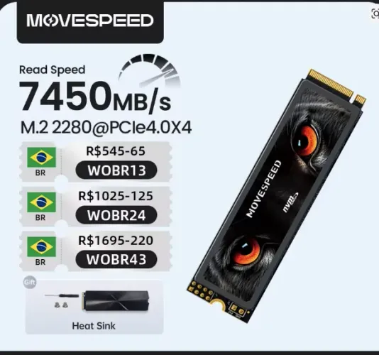 SSD NVME Gen4 MoveSpeed 2Tb 7400/6500