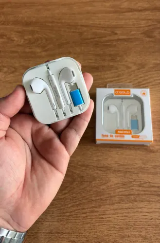 Fone de Ouvido com fio Tipo C com microfone 