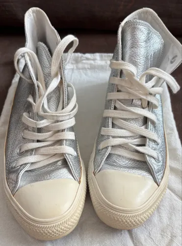 Tênis All Star Converse Chuck Taylor cano alto 33 unissex Prata