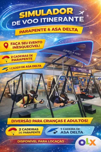 Brinquedo para Eventos - Simulador de Voo com Realidade Virtual