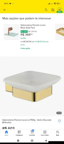 Vende se porta sabonete banheiro Lexxa LX7169G GOLD