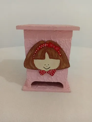 Caixa Porta Absorvente Vintage em MDF - Pintada à Mão Artesanalmente