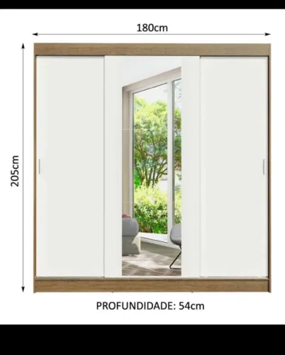 Roupeiro casal Madesa com espelhos