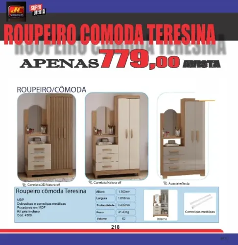 ROUPEIRO COMODA TERESINA PROMO