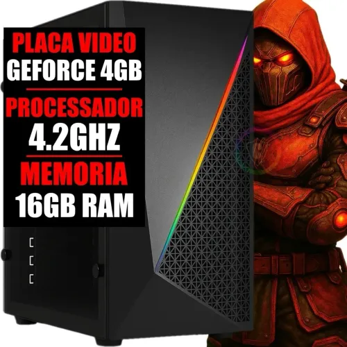 Pc Gamer Cpu Amd 4.2ghz / Geforce 4gb / 16gb Ram / Ssd 480gb