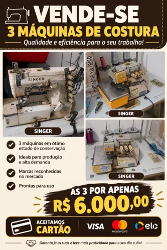 Vende-se 3 maquinas de costura