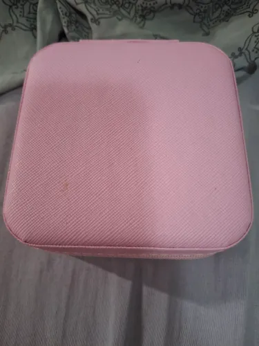 caixinha porta joias rosa , para anéis ,gargantilhas e brincos 