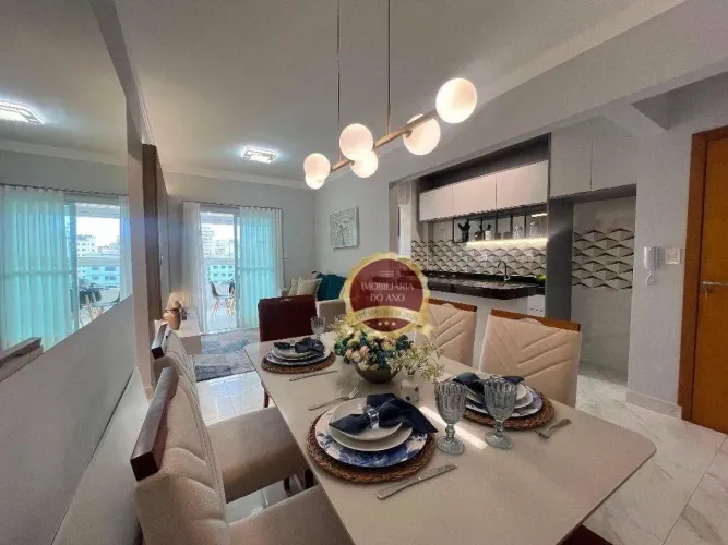 Apartamento mobiliado em Praia Grande com vista mar