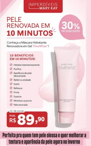 Máscara de hidratação instatânea da MARY KAY
