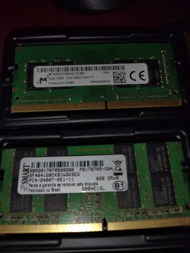 2 memórias 8gb ddr4 cada