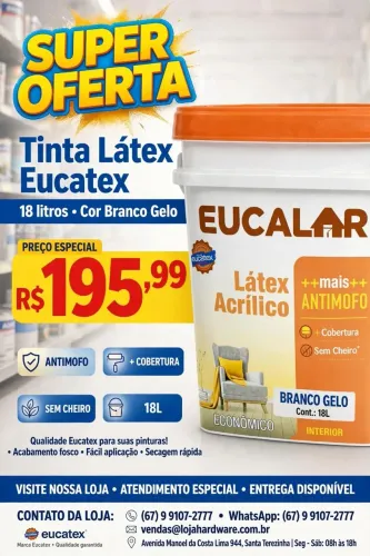 Tinta látex 18 litros Eucatex