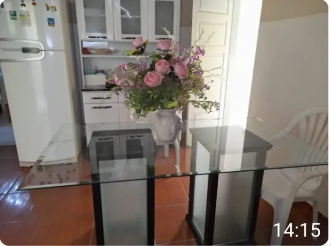 Mesa de vidro 1,60