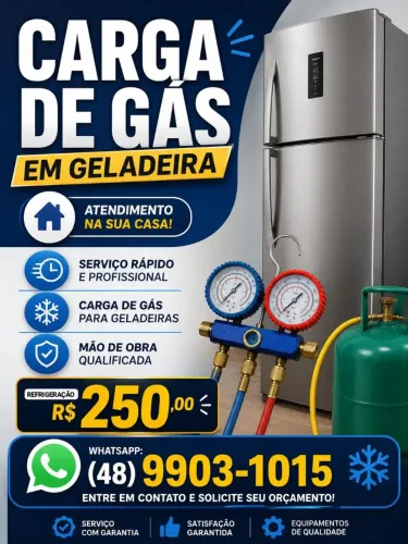 Gás em geladeira