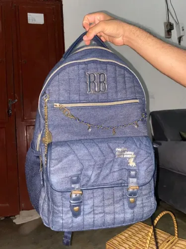 kit mochila e estojo rebecca bonbon azul