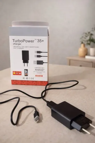 Carregador 50W Turbo Power Carregamento Rápido USB-C+Cabo tipo-C