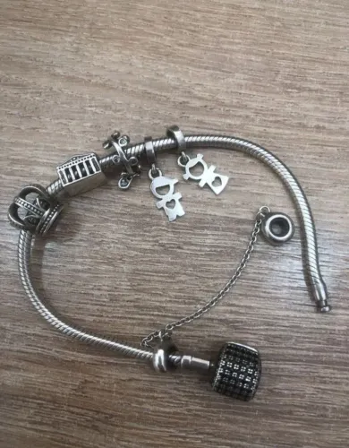 Pulseira Prata 925 Vivara, fecho zircônia Negra, 17cm
