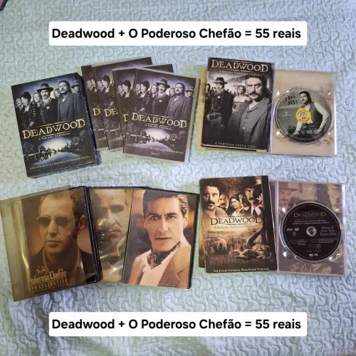 Deadwood e O Poderoso Chefão por 55 reais (ler descrição)