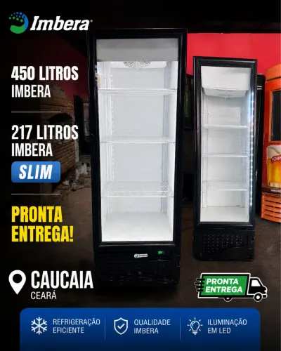 Freezer expositor imbera 450 litros e 217 litros 