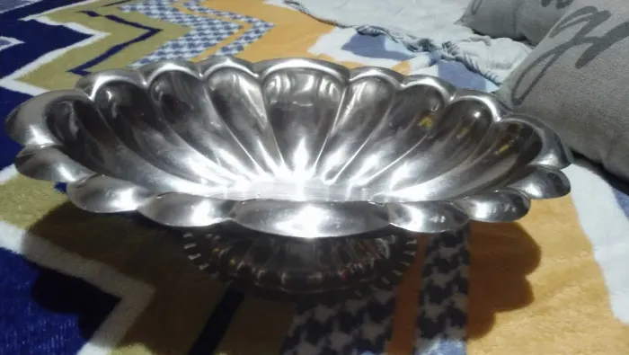 Fruteira toda em Inox puro antiga raridade.