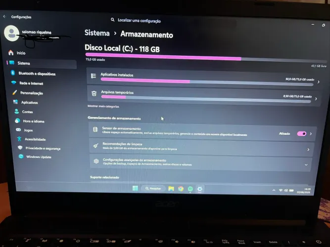 nootebook acer aspire 3