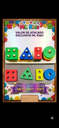 Brinquedos educativos de madeira