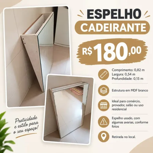 Espelho Inclinado Usado 