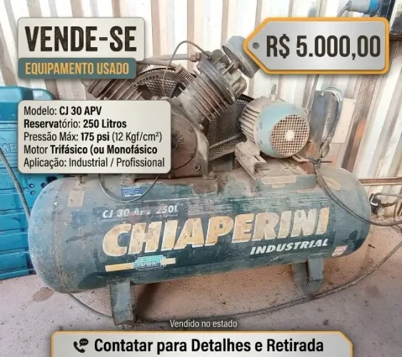 Compressor de ar usado (ótimo estado de conservação)