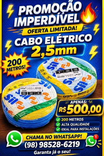 Vende-se cabo elétrico(sil) 200 metros 