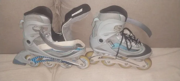 patins in-line marca Xseven cinza azul N°37