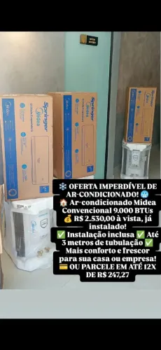 Ar condicionado 9.000 btus convencional 