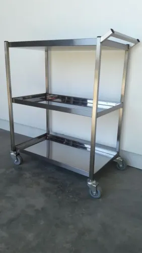 Carrinho de transporte para hotelaria, restaurantes, pratos - em inox