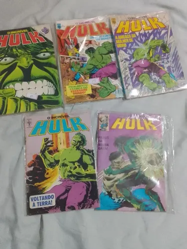 Lote 5 revistas Hulk formatinho editora Abril n9, 11, 15, 64 e 91r