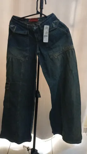 Calça jeans pantalona tamanho 34
