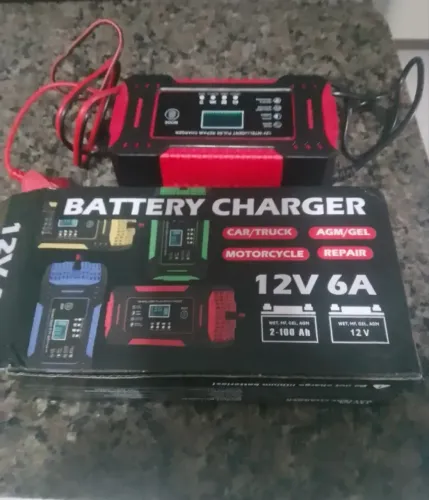 Carregador Inteligente De Bateria Automotiva 12v E 6a Bivolt