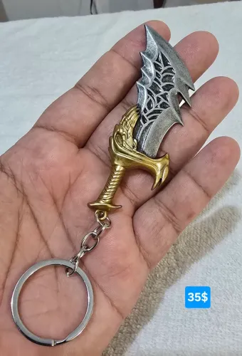 Chaveiro da Espada de Kratos de God of War em metal 
