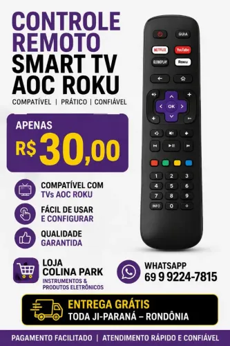 Controle Remoto Smart Tv AOC Roku