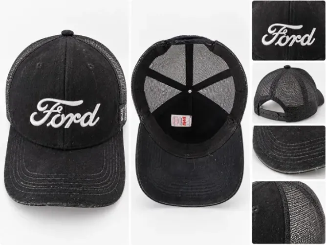 Boné Ford Trucker Preto com Telinha Ajustável - R$ 39