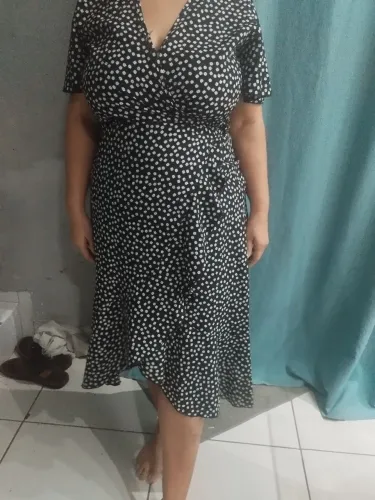 Vestido de envelope preto